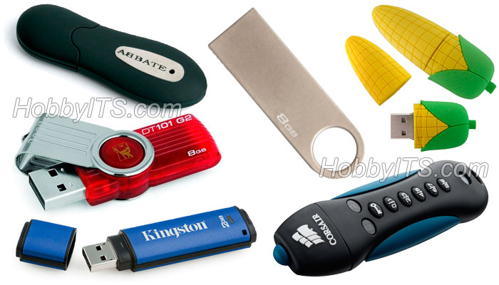 Несколько типов корпусов USB-флеш-накопителя