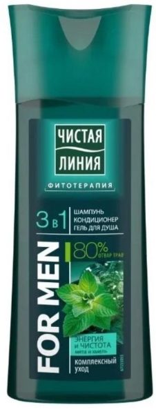 Чистая линия for Men «Энергия и чистота Мята и хмель»